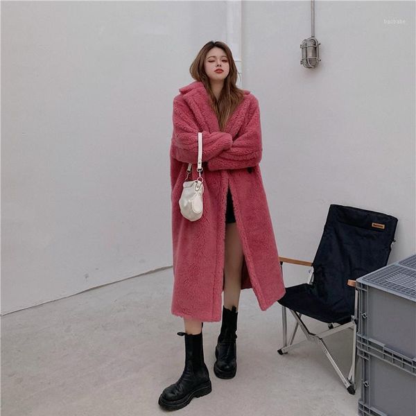 winter new solid color large size casual suit collar ddouble-sided fleece mid-length cashmere woolen fur coat jacket1, Black
winter new solid color large size casual suit collar ddouble-sided fleece mid-length cashmere woolen fur coat jacket1, Black