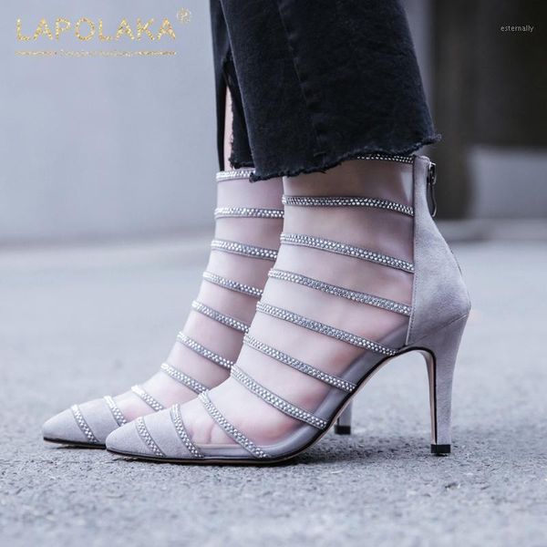 boots lapolaka 2021 kid suede mesh thin high heels summer woman shoes pointed toe zip up crystal ankle women1, Black
boots lapolaka 2021 kid suede mesh thin high heels summer woman shoes pointed toe zip up crystal ankle women1, Black