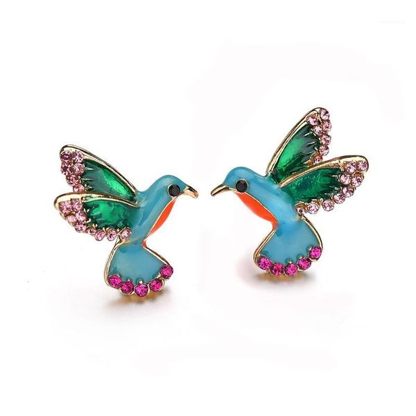 Newest Designed Zinc Alloy Stud Earrings For Women Cute Swallow Bird Orecchini Rhinestone Enamel Animal Ear Accessories Earings1, Golden;silver
Newest Designed Zinc Alloy Stud Earrings For Women Cute Swallow Bird Orecchini Rhinestone Enamel Animal Ear Accessories Earings1, Golden;silver