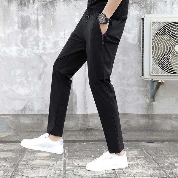 2020 new summer thin silky fabric super thin sports pants for men's pants ice silk quick drying for men1, Black
2020 new summer thin silky fabric super thin sports pants for men's pants ice silk quick drying for men1, Black
