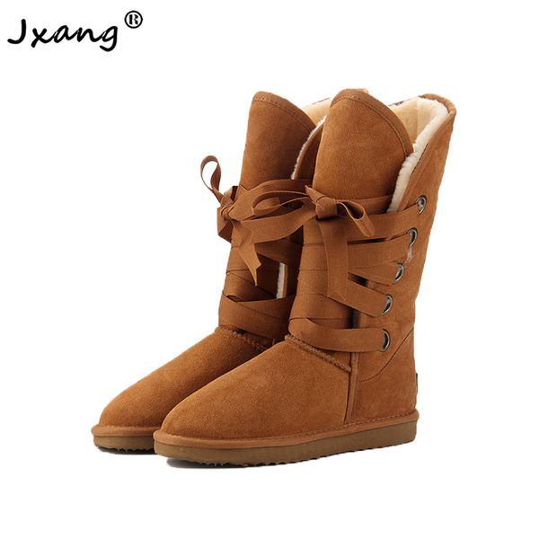 jxang australia classic fashion high snow women genuine cowhide leather lace up long fur warm winter boots lj201130, Black
jxang australia classic fashion high snow women genuine cowhide leather lace up long fur warm winter boots lj201130, Black