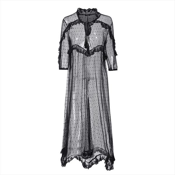 vonda holiday summer white lace dress 2020 women v neck dot hollow asymmetrical hem dress plus size cardigan vestidos 5xl, Black;gray
vonda holiday summer white lace dress 2020 women v neck dot hollow asymmetrical hem dress plus size cardigan vestidos 5xl, Black;gray