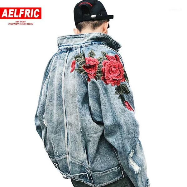 aelfric 2020 spring new men denim jacket 3d rose flower embroidery vintage frayed hole coats hip hop jackets coat outwear tr031, Black;brown
aelfric 2020 spring new men denim jacket 3d rose flower embroidery vintage frayed hole coats hip hop jackets coat outwear tr031, Black;brown