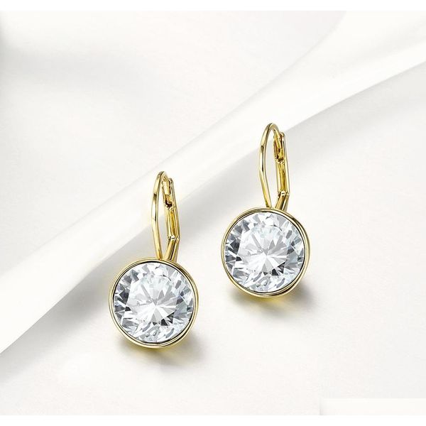 new white bella crystal drop earrings for women crystal from swarovski fashion round earrings wedd sqcqrn queen66, Silver
new white bella crystal drop earrings for women crystal from swarovski fashion round earrings wedd sqcqrn queen66, Silver