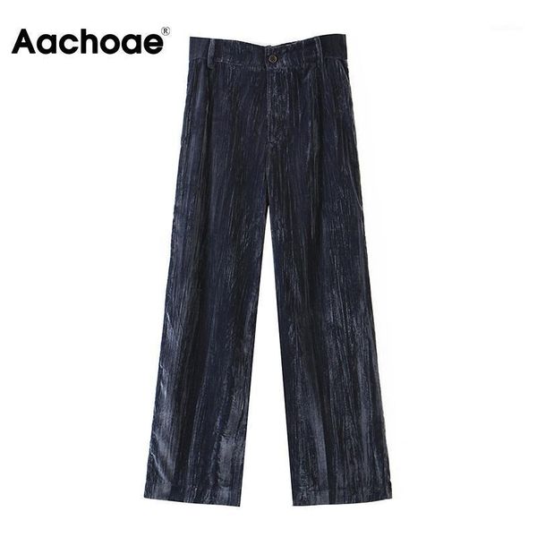 women's pants & capris aachoae solid elegant velvet women autumn spring 2021 pleated loose straight zipper lady long trousers pantalon1, Black;white
women's pants & capris aachoae solid elegant velvet women autumn spring 2021 pleated loose straight zipper lady long trousers pantalon1, Black;white