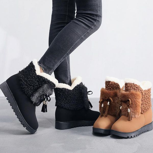 nausk women natural real fur snow boots fashion boots for women genuine cow leather winter ankle, Black
nausk women natural real fur snow boots fashion boots for women genuine cow leather winter ankle, Black