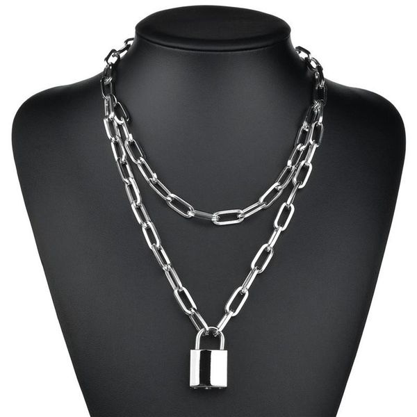 modyle double layer lock chain necklace punk link chain gold silver color padlock pendant necklace women fashion gothic jewelry
modyle double layer lock chain necklace punk link chain gold silver color padlock pendant necklace women fashion gothic jewelry