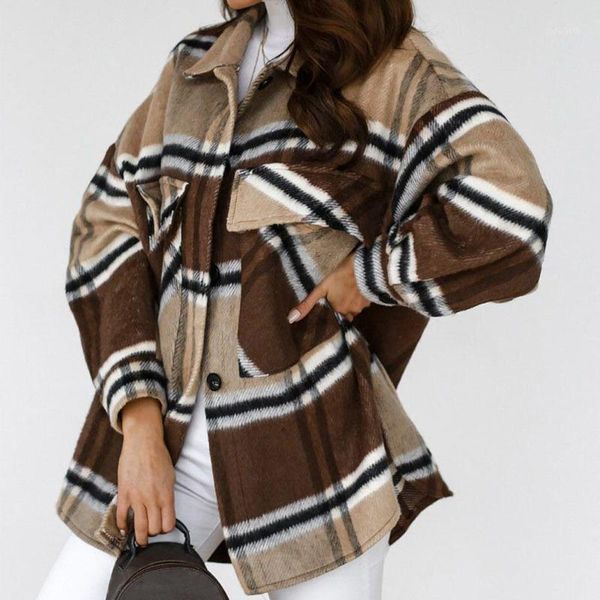 2021 winter fashion checked lapel button women jacket down overcoat warm plaid long coat oversize thick blends female streetwear1, Black;brown
2021 winter fashion checked lapel button women jacket down overcoat warm plaid long coat oversize thick blends female streetwear1, Black;brown