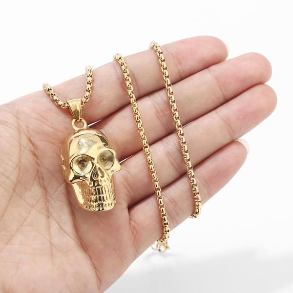 Necklace Men,Biker Motorcycle Style gold tone Stainless Steel Skull Pendants Necklaces Charm Jewelry Party Gift, punk rock, Silver
Necklace Men,Biker Motorcycle Style gold tone Stainless Steel Skull Pendants Necklaces Charm Jewelry Party Gift, punk rock, Silver