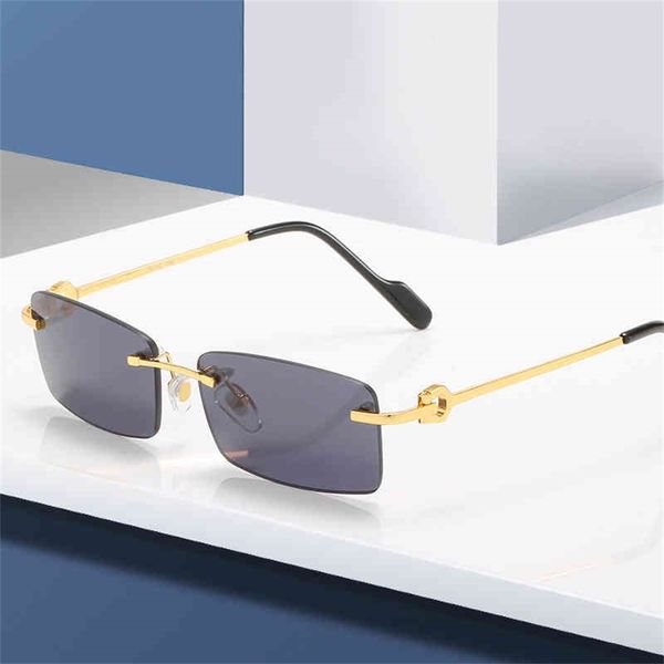 80% off wholesale new frameless sunglasses men's and women's square piece metal leg sunglasses optical frame flat mirror, White;black
80% off wholesale new frameless sunglasses men's and women's square piece metal leg sunglasses optical frame flat mirror, White;black