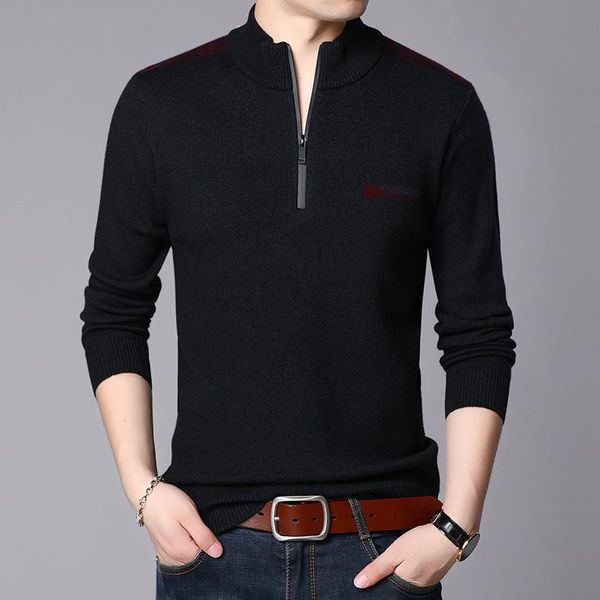 2020 winter new men's casual long sleeve sweater youth fashion pullover, White;black
2020 winter new men's casual long sleeve sweater youth fashion pullover, White;black