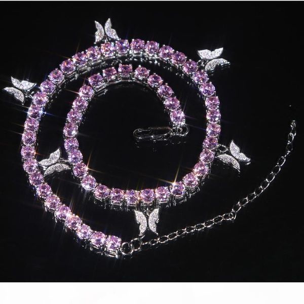 2020 pink pinky clear cz tennis chain butterfly drop charm choker necklace girl women ladies fashion rock hip hop jewelry, Silver
2020 pink pinky clear cz tennis chain butterfly drop charm choker necklace girl women ladies fashion rock hip hop jewelry, Silver