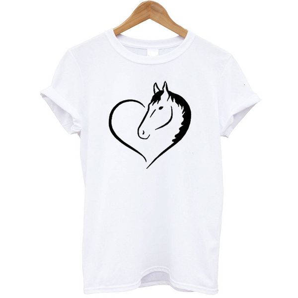 women's love horse print short-sleeved 2020 fashion street t-shirt women cloth female harajuku clothes, White
women's love horse print short-sleeved 2020 fashion street t-shirt women cloth female harajuku clothes, White