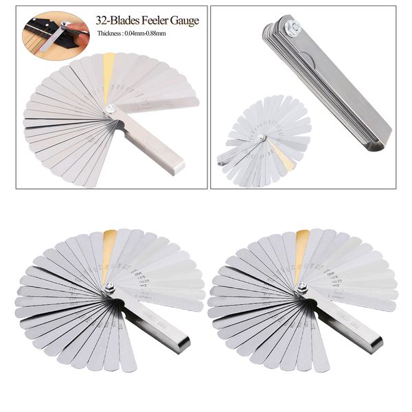 2x stainless steel feeler gauge metric & sae radius gauge luthier repair tool 
2x stainless steel feeler gauge metric & sae radius gauge luthier repair tool