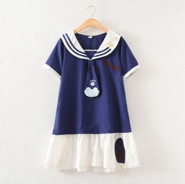 2021 female summer dress of cotton mori japanese girl pretty embroidered shreds dark blue sailor collar p1496 v82k, Black;gray
2021 female summer dress of cotton mori japanese girl pretty embroidered shreds dark blue sailor collar p1496 v82k, Black;gray