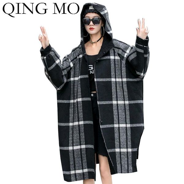 women's wool & blends qing mo black and white plaid coat for women cashmere female winter thicken warm 2021 fashion zqy5780
women's wool & blends qing mo black and white plaid coat for women cashmere female winter thicken warm 2021 fashion zqy5780