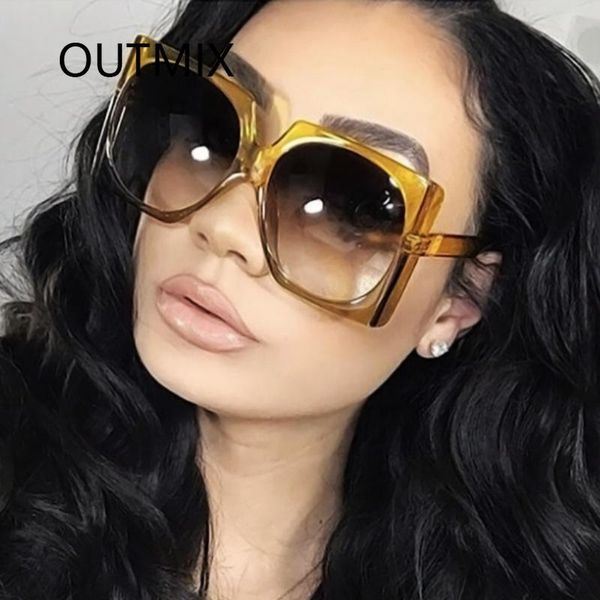 sunglasses outmix fashion square big frame women's trend vintage oval lens clear sun glasses female uv400 oculos driving, White;black
sunglasses outmix fashion square big frame women's trend vintage oval lens clear sun glasses female uv400 oculos driving, White;black