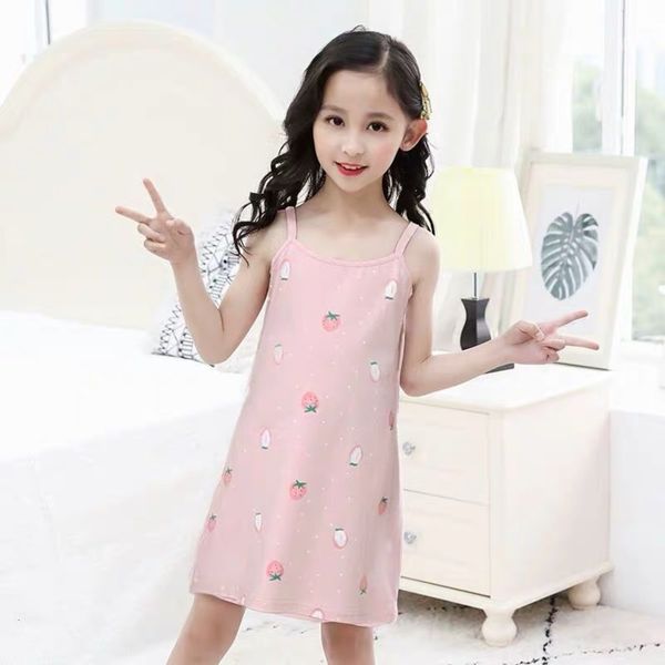 summer pajamas cartoon cute sling cotton girl's nightdrs thin middle school children's parent child home cloth, Blue;red
summer pajamas cartoon cute sling cotton girl's nightdrs thin middle school children's parent child home cloth, Blue;red