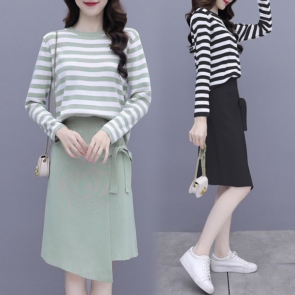 qrkl6 wxuq2 autumn suit women skirt knitted skirt2020 new korean casual long sleeve striped sweater mid long skirt sweater two piece set ear, Gray
qrkl6 wxuq2 autumn suit women skirt knitted skirt2020 new korean casual long sleeve striped sweater mid long skirt sweater two piece set ear, Gray