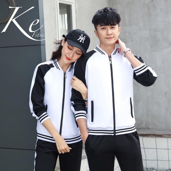 ke student sportswear suit men women long sleeve two-piece autumn class service suit tracksuit men sports set women, White;black
ke student sportswear suit men women long sleeve two-piece autumn class service suit tracksuit men sports set women, White;black