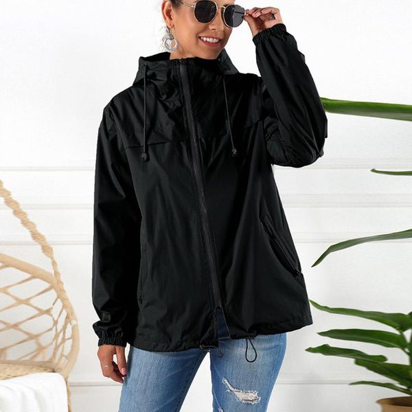 women solid rain hiking camping jackets outdoor plus hoodie sports coat waterproof hooded raincoat windproof jacket coat, Blue;black
women solid rain hiking camping jackets outdoor plus hoodie sports coat waterproof hooded raincoat windproof jacket coat, Blue;black