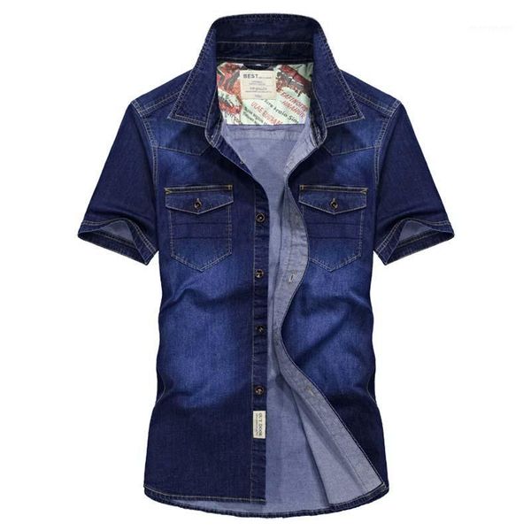 men's casual shirts summer tide shirt men denim short sleeve thin blue plus size s-4xl1, White;black
men's casual shirts summer tide shirt men denim short sleeve thin blue plus size s-4xl1, White;black