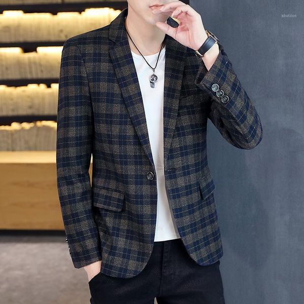 men's suits & blazers plaid casual suit men's youth self-cultivation small formal wear single jacket male trend 2021 spring and au, White;black
men's suits & blazers plaid casual suit men's youth self-cultivation small formal wear single jacket male trend 2021 spring and au, White;black