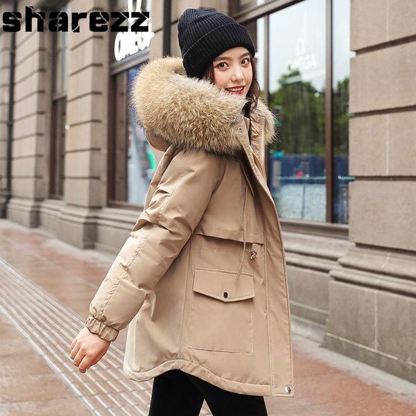 hooded down parkas coat winter jacket women 2020 new korean style thick warm cotton liner fur collar long plus size parka female, Black
hooded down parkas coat winter jacket women 2020 new korean style thick warm cotton liner fur collar long plus size parka female, Black