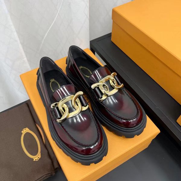 burgundy catena classic loafers shoes polished genuine calfskin leather golden chunky chains slip on flats women luxury designers flat dress, Black
burgundy catena classic loafers shoes polished genuine calfskin leather golden chunky chains slip on flats women luxury designers flat dress, Black
