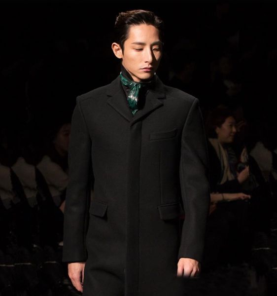 men's windbreaker milan show long lapel single row slim fit autumn and winter casual woolen coat woolen coat, Black
men's windbreaker milan show long lapel single row slim fit autumn and winter casual woolen coat woolen coat, Black