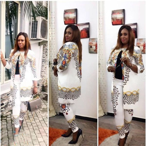 2 two piece set women outfits african clothes fashion africa suit pants super elastic party plus size suits for lady, Gray
2 two piece set women outfits african clothes fashion africa suit pants super elastic party plus size suits for lady, Gray