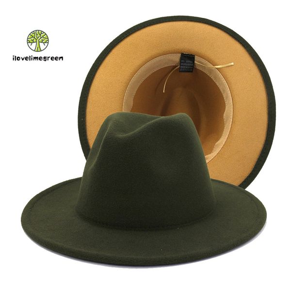 2021 sell price new fashion jazz panama wide brim patchwork woolen fedora hat for women men c0123, Blue;gray
2021 sell price new fashion jazz panama wide brim patchwork woolen fedora hat for women men c0123, Blue;gray
