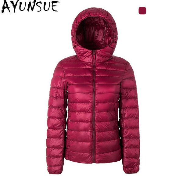 women's down & parkas ayunsue jacket hooded coat female ultra light women 7xl plus size clothes autumn winter mujer chaqueta, Black 
women's down & parkas ayunsue jacket hooded coat female ultra light women 7xl plus size clothes autumn winter mujer chaqueta, Black