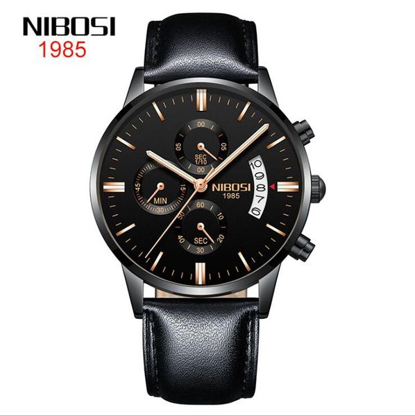 20 style nibosi button solid steel band men's black dail black belt shell watch waterproof coated glass luminous three-eye quartz watch, Slivery;brown
20 style nibosi button solid steel band men's black dail black belt shell watch waterproof coated glass luminous three-eye quartz watch, Slivery;brown
