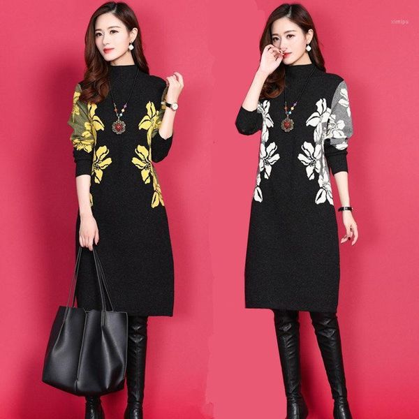 winter sweater dresses for women autumn casual turtleneck full sleeve printed knitted dress elegant ladies office sweater dress1, Black;gray
winter sweater dresses for women autumn casual turtleneck full sleeve printed knitted dress elegant ladies office sweater dress1, Black;gray