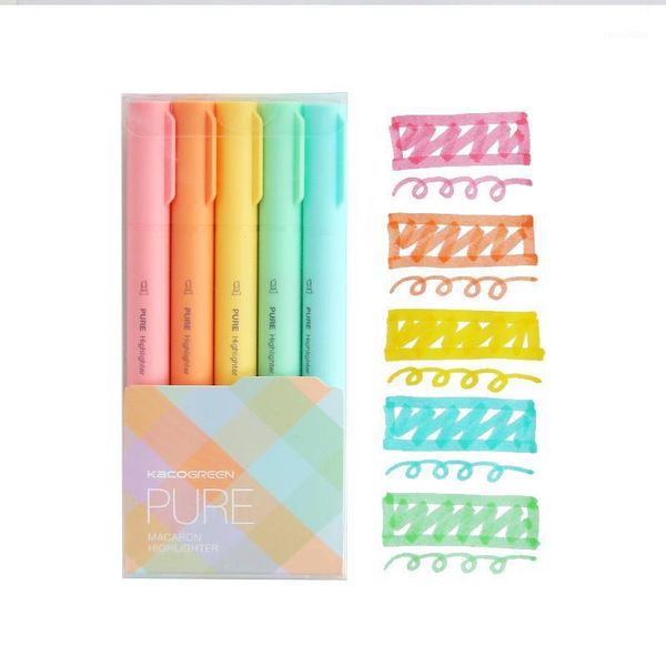 5pcs kaco pure macaron highlighter pen set fluorescent mild color marker liner pens for paint drawing gift office school a63731, Black;red
5pcs kaco pure macaron highlighter pen set fluorescent mild color marker liner pens for paint drawing gift office school a63731, Black;red
