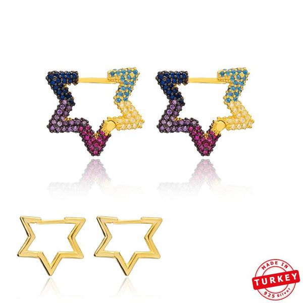 hoop & huggie pure 925 silver earring star shape stoned and simple colorful fast from turkey, Golden;silver
hoop & huggie pure 925 silver earring star shape stoned and simple colorful fast from turkey, Golden;silver