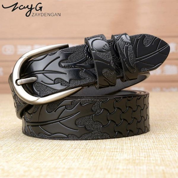 zayg new cow women fashion luxury embossing leather belts for women jeans strap female pin buckle cintos feminios, Black;brown
zayg new cow women fashion luxury embossing leather belts for women jeans strap female pin buckle cintos feminios, Black;brown