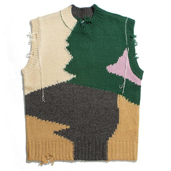 fashion pullover waistcoat men color block patchwork sweater vests hip hop knitwear sleeveless sweaters oversized streetwear, White;black
fashion pullover waistcoat men color block patchwork sweater vests hip hop knitwear sleeveless sweaters oversized streetwear, White;black