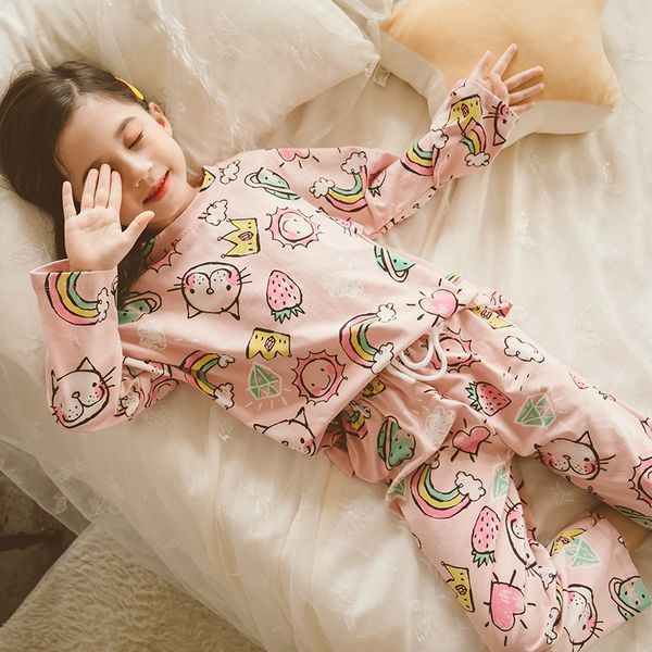 girls pajamas sets kids home service 2020 spring new cartoon print pajamas for big girls set princess long sleeve sleepwear fall c1019, Blue;red
girls pajamas sets kids home service 2020 spring new cartoon print pajamas for big girls set princess long sleeve sleepwear fall c1019, Blue;red