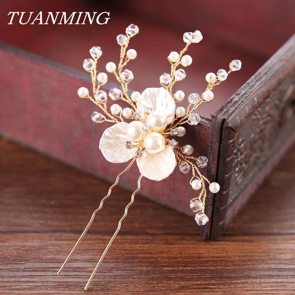 hair clips & barrettes wedding pearl pins shell flower bride headdress female stick women kanzashi, Golden;silver
hair clips & barrettes wedding pearl pins shell flower bride headdress female stick women kanzashi, Golden;silver