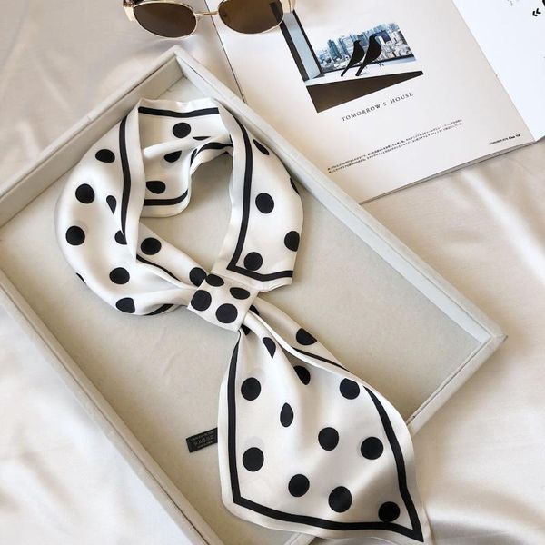 scarves 2021 women silk scarf vintage polka dot double-sided tied ribbon narrow hand bag straps hair female white, Blue;gray
scarves 2021 women silk scarf vintage polka dot double-sided tied ribbon narrow hand bag straps hair female white, Blue;gray