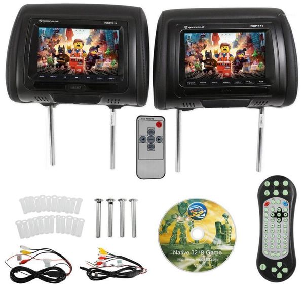 7 inches black car dvd/usb/hdmi car headrest monitors with ir transmitter internal speakers video games fm1
7 inches black car dvd/usb/hdmi car headrest monitors with ir transmitter internal speakers video games fm1