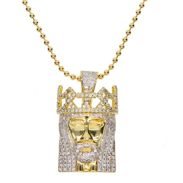 factory promotion usa setting jesus pendant gold silver color crown head hiphop bling cz necklace
factory promotion usa setting jesus pendant gold silver color crown head hiphop bling cz necklace