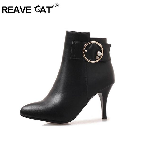boots reave cat women spring high heels buckle thin heel short zip party shoes chaussure femme a1124, Black
boots reave cat women spring high heels buckle thin heel short zip party shoes chaussure femme a1124, Black