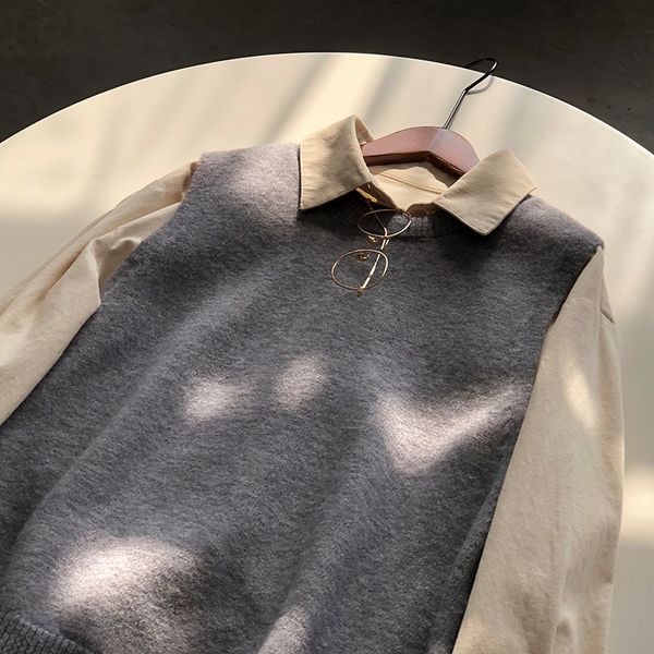 new 2021 autumn o-neck sleeveless knitted material women chic pullovers vest chaleco mujer gilet feminino g6iz, Black;white
new 2021 autumn o-neck sleeveless knitted material women chic pullovers vest chaleco mujer gilet feminino g6iz, Black;white