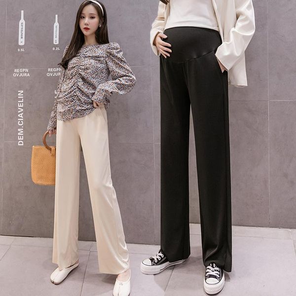 6060# maternity pants spring autumn loose support abdomen elastic waist belly support pants maternity wide-leg trousers, White
6060# maternity pants spring autumn loose support abdomen elastic waist belly support pants maternity wide-leg trousers, White