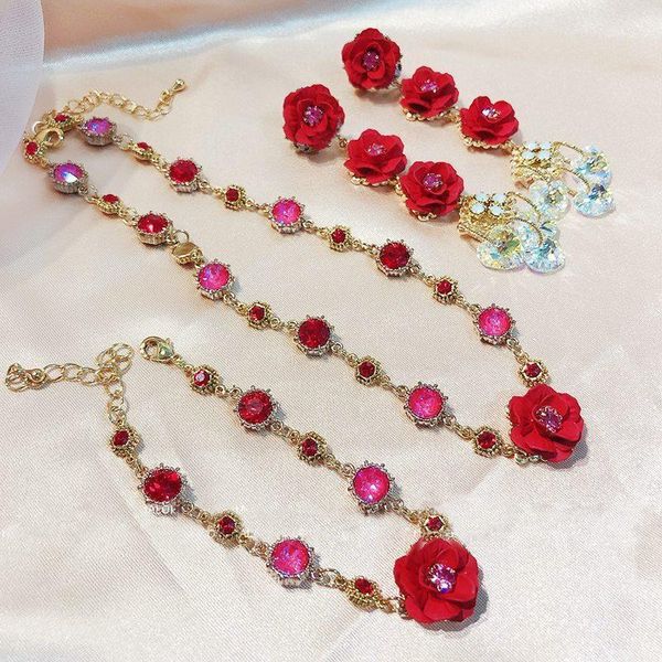 MENGJIQIAO Korean Elegant Red Rose Flower DropEarrings For Women Girls Fashion Heart Crystal Temperament Party Jewelry Gifts1, Silver
MENGJIQIAO Korean Elegant Red Rose Flower DropEarrings For Women Girls Fashion Heart Crystal Temperament Party Jewelry Gifts1, Silver