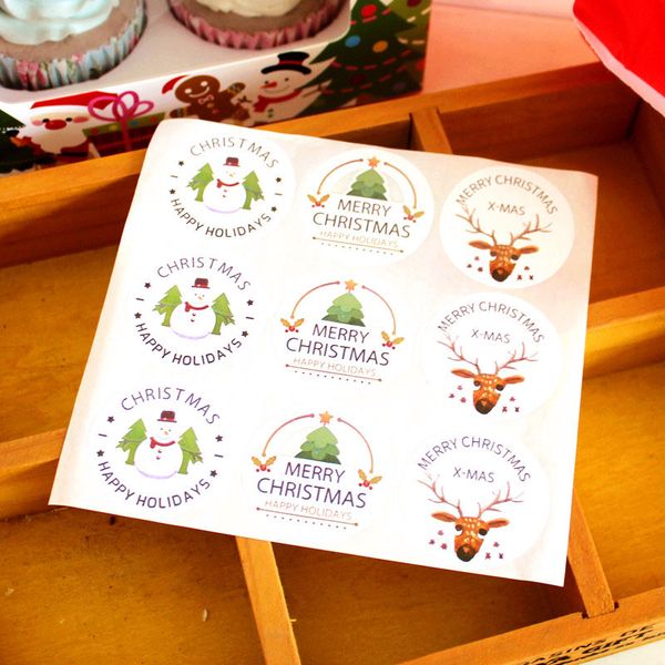 sheet merry christmas tree snowman deer 90pcs/10 round paper hand made seal happy holidays sticker xmas favors
sheet merry christmas tree snowman deer 90pcs/10 round paper hand made seal happy holidays sticker xmas favors