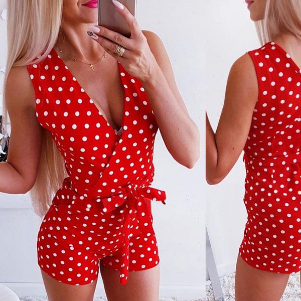 new women red dot jumpsuit for summer 2021 with sashes package hip deep v neck sleeveless shorts female new jumpsuits, Black;white
new women red dot jumpsuit for summer 2021 with sashes package hip deep v neck sleeveless shorts female new jumpsuits, Black;white